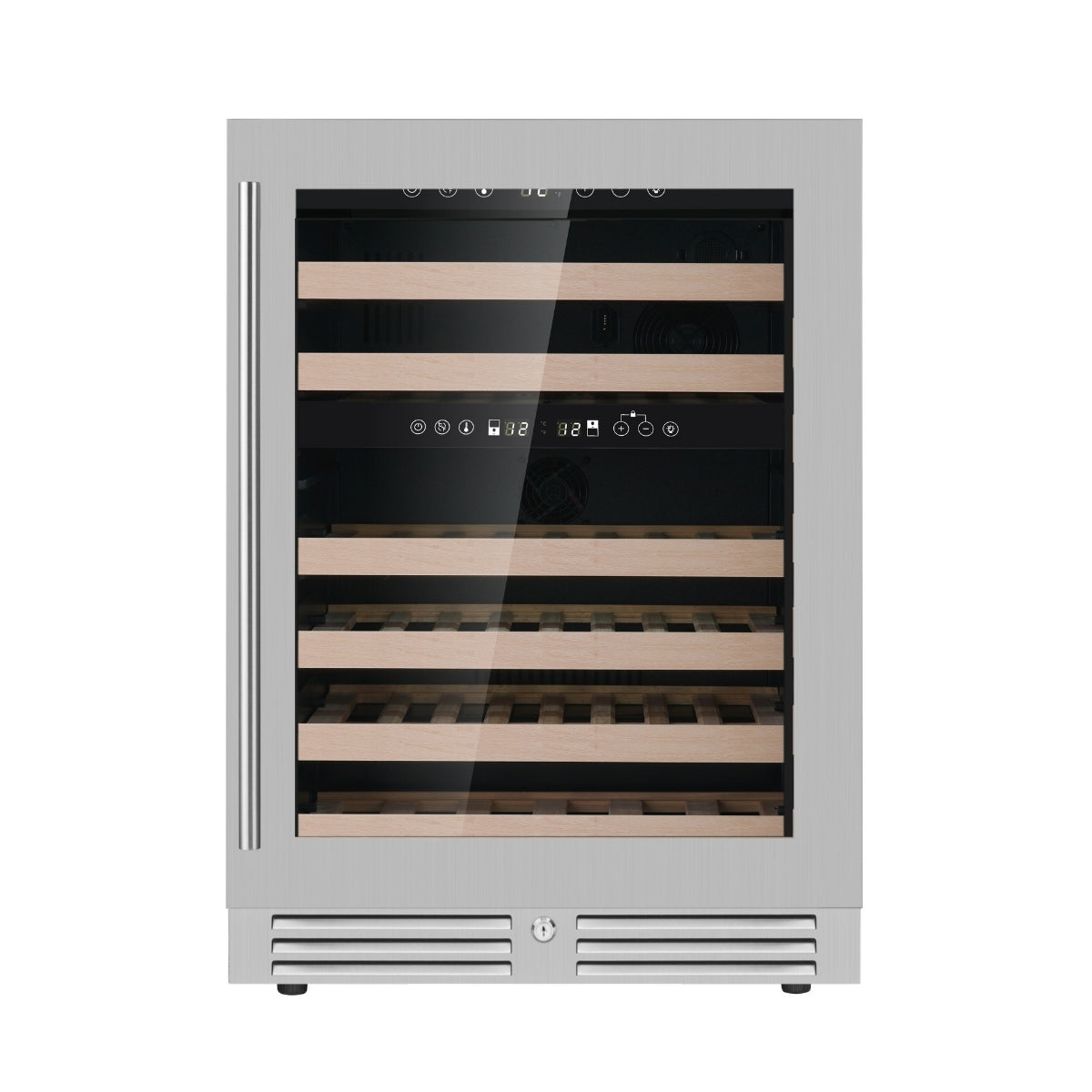 24-Inch Under-Counter Wine Cooler – Single Zone with Low-E Glass Door