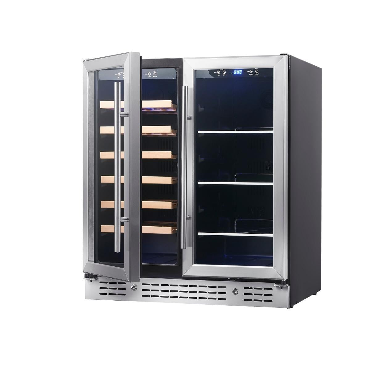 30" Dual Zone Beer and Wine Cooler – Space-Saving Storage with Style