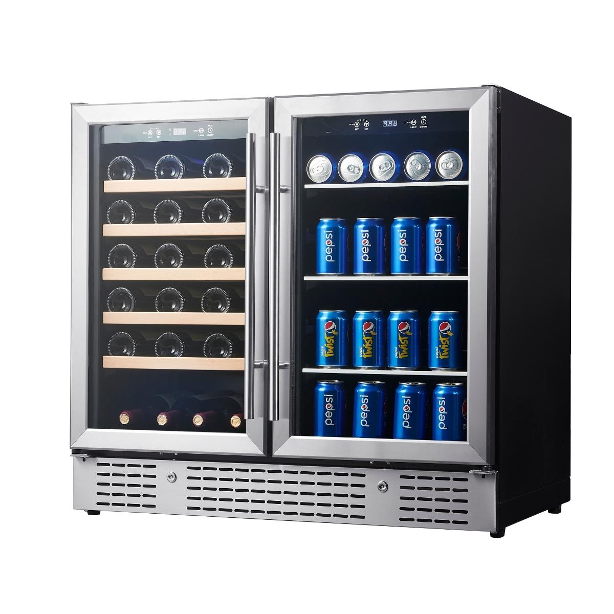 36" Dual Zone Beer and Wine Cooler – Built-In or Freestanding