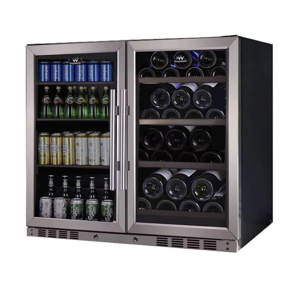 39 Inch Under Counter Wine And Beer Fridge Combo